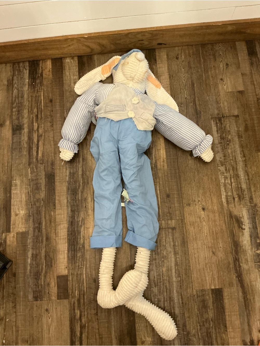 Vintage Lillian Vernon STYLE Life Size Easter Bunny Plush STUFFED Door Greeter